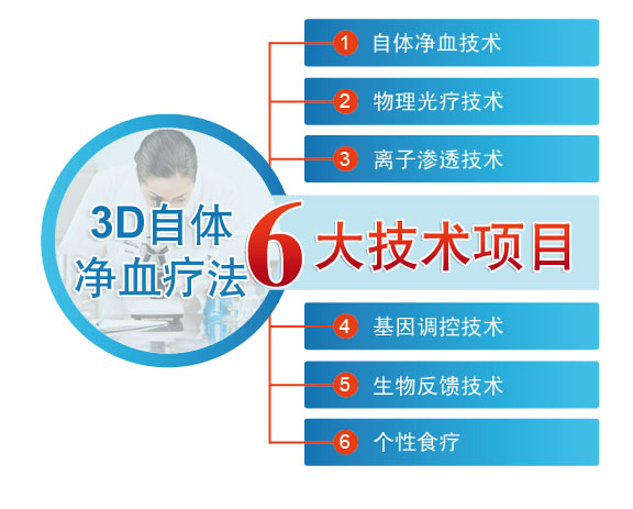3D自体净血疗法六大技术项目